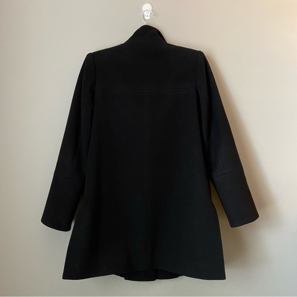 Last Chance FLEURETTE Loro Piana Wool Peacoat Black Size L - Picture 7 of 8